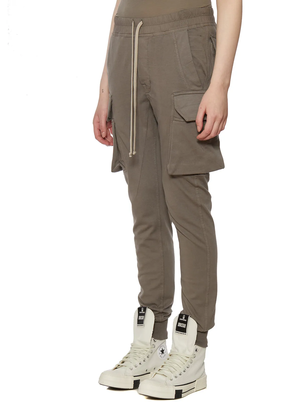 Rick Owens DRKSHDW Mid-Rise Drawstring Cargo Trousers