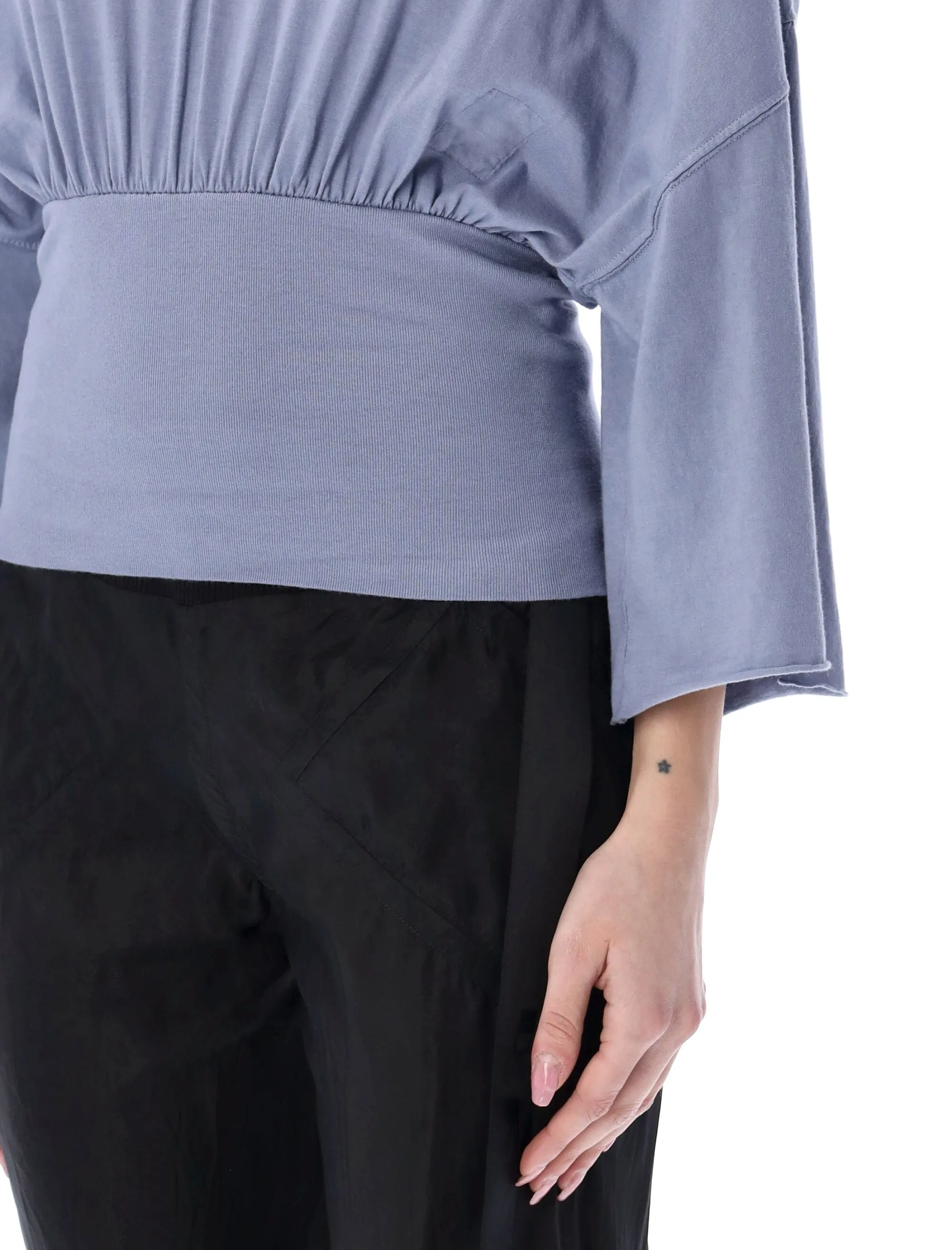 Rick Owens DRKSHDW Runched Cropped Tommy T-Shirt