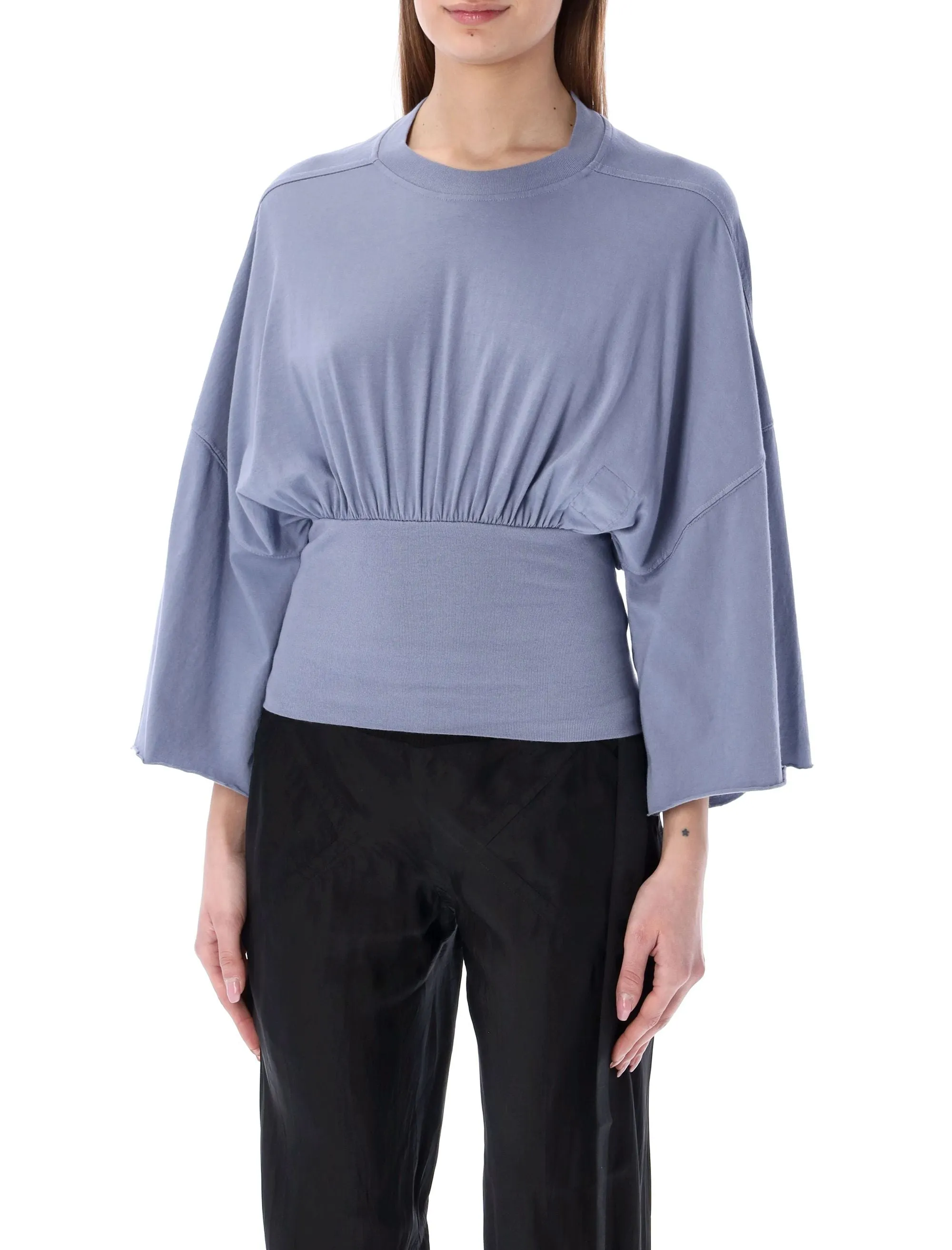 Rick Owens DRKSHDW Runched Cropped Tommy T-Shirt