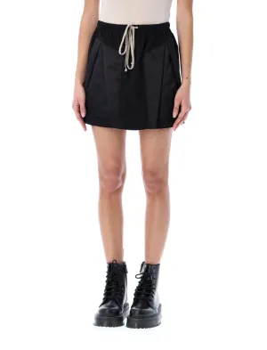 Rick Owens Fog Drawstring Mini Skirt