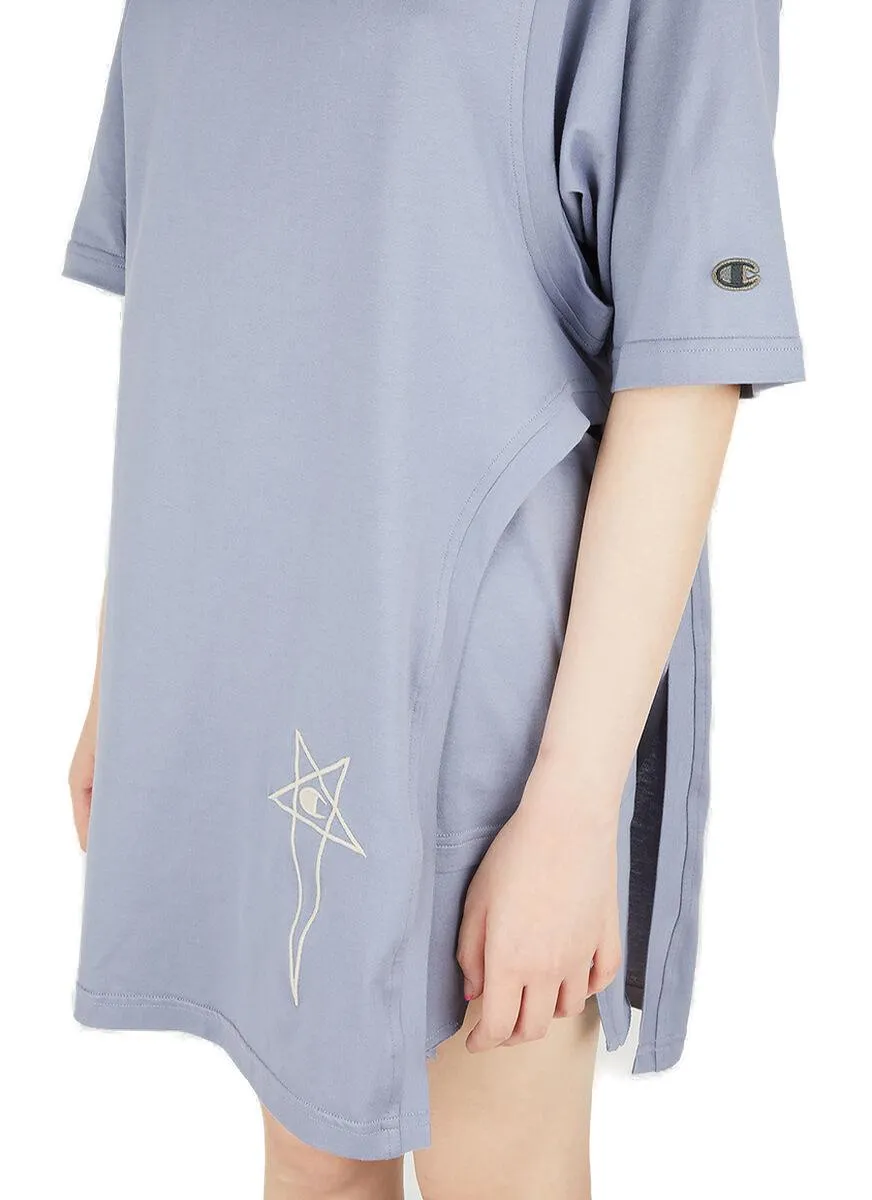 Rick Owens X Champion Logo Embroidered T-Shirt