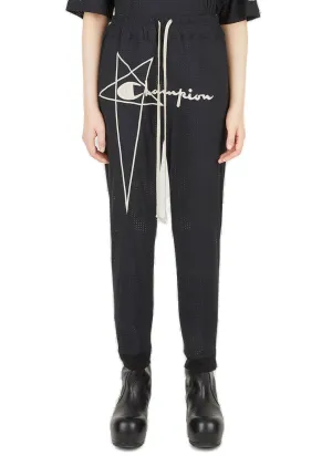 Rick Owens X Champion Logo Embroidered Track Pants