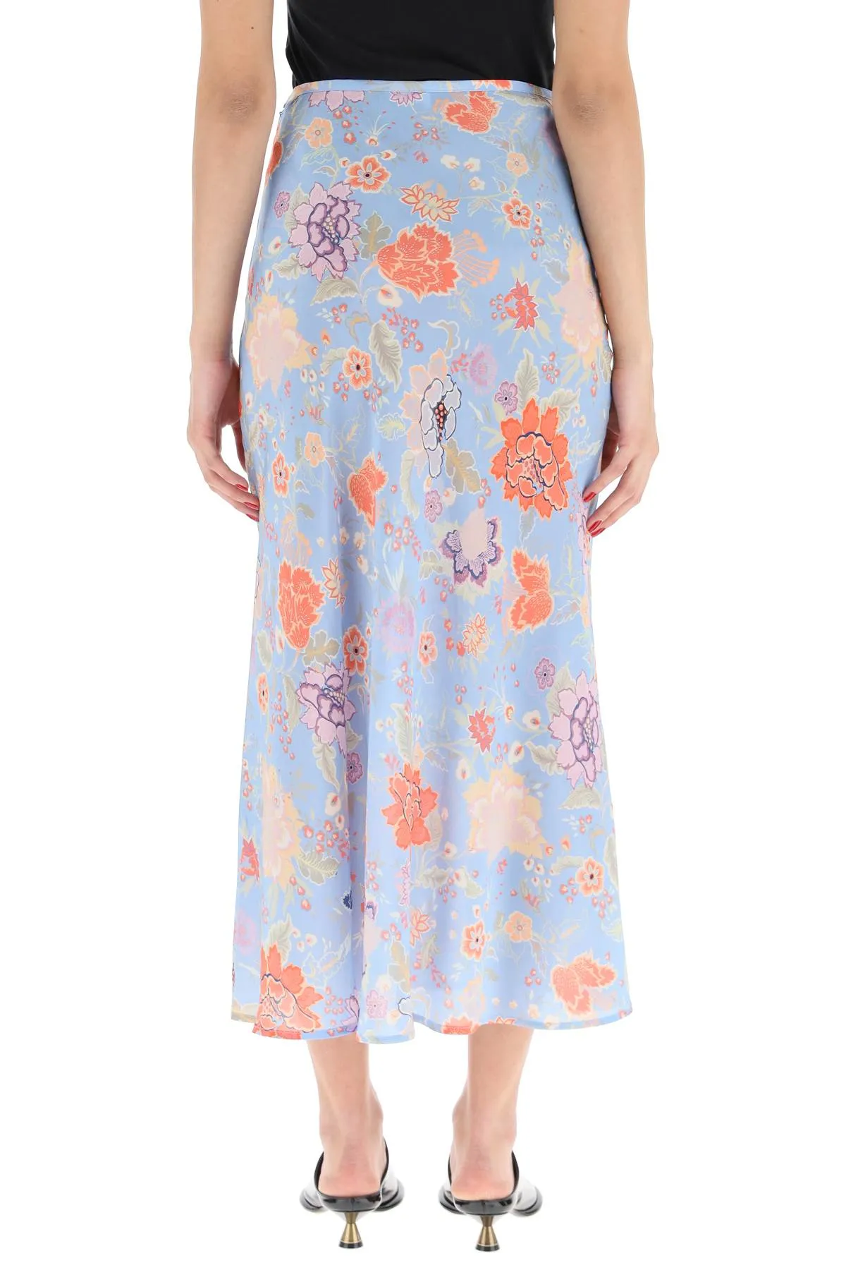 Rixo Kelly Floral Printed Midi Skirt