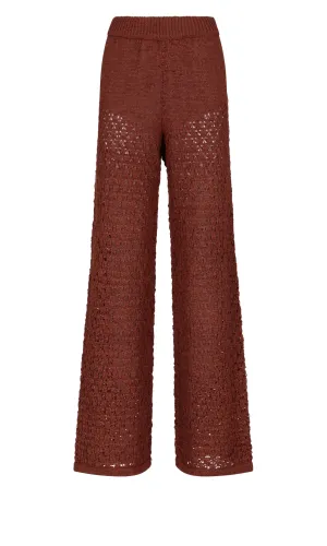 ROTATE Calla Knitted Wide Leg Trousers