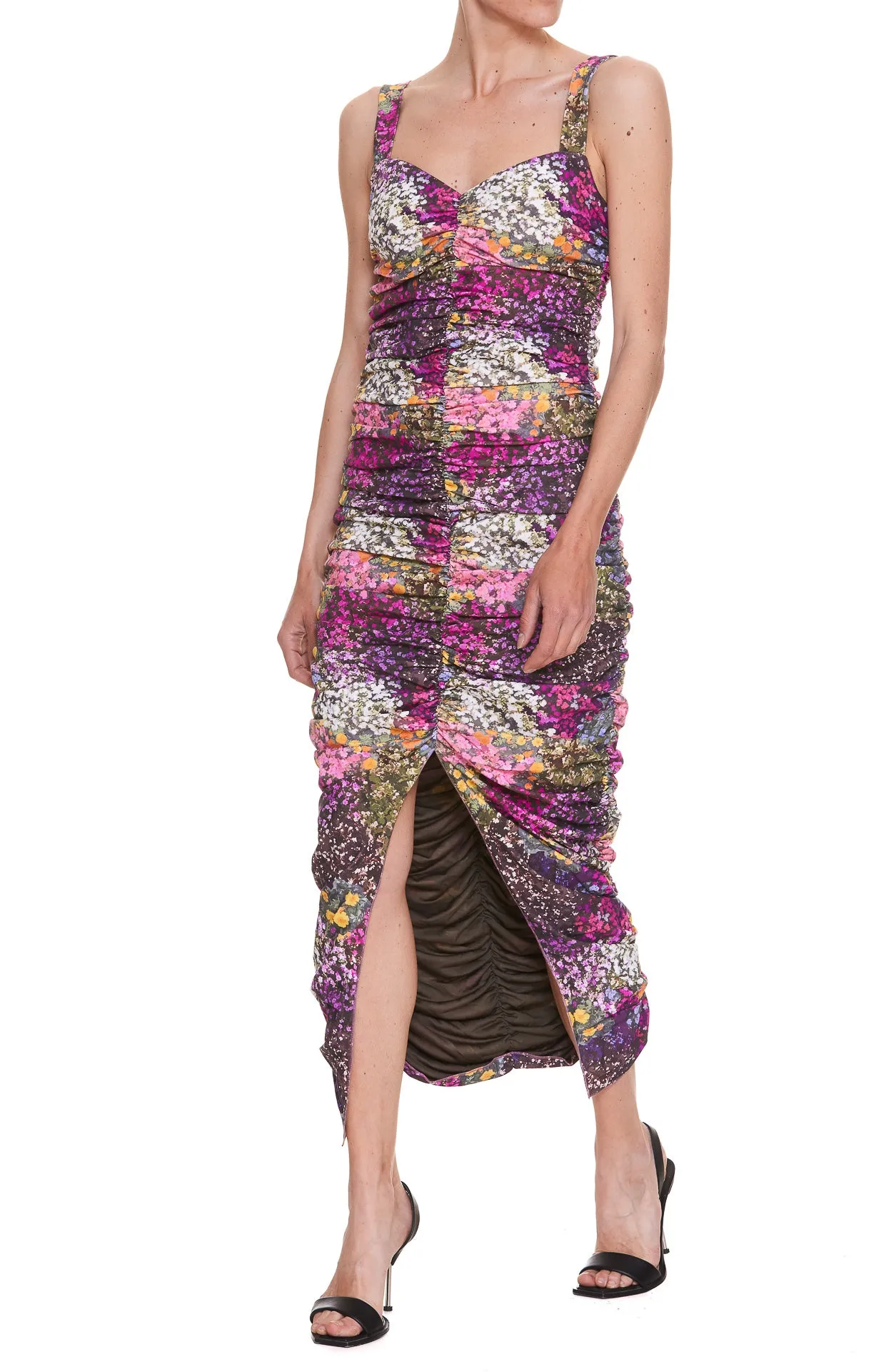 ROTATE Front Slit Printed Dorthe Dress