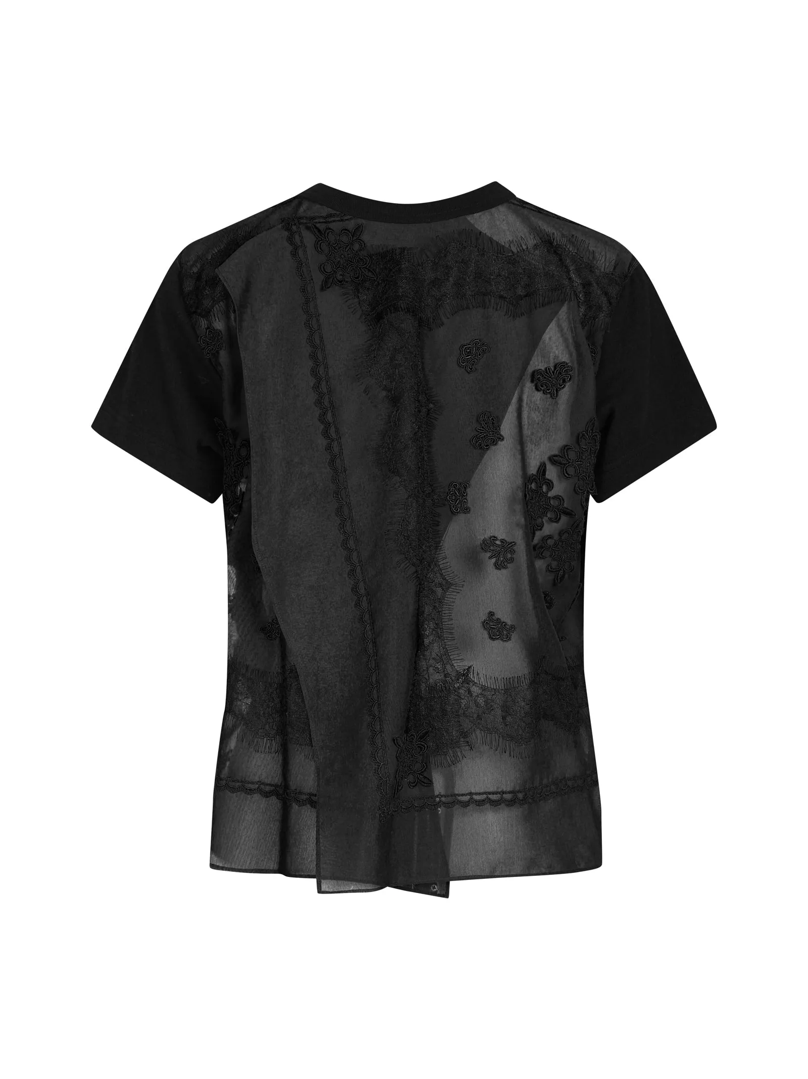 Sacai Bandana Lace Detailed T-Shirt