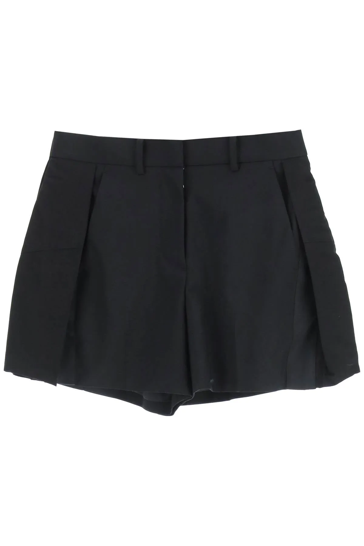 Sacai High-Rise Pleat Detailed Shorts