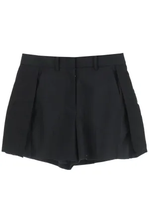 Sacai High-Rise Pleat Detailed Shorts