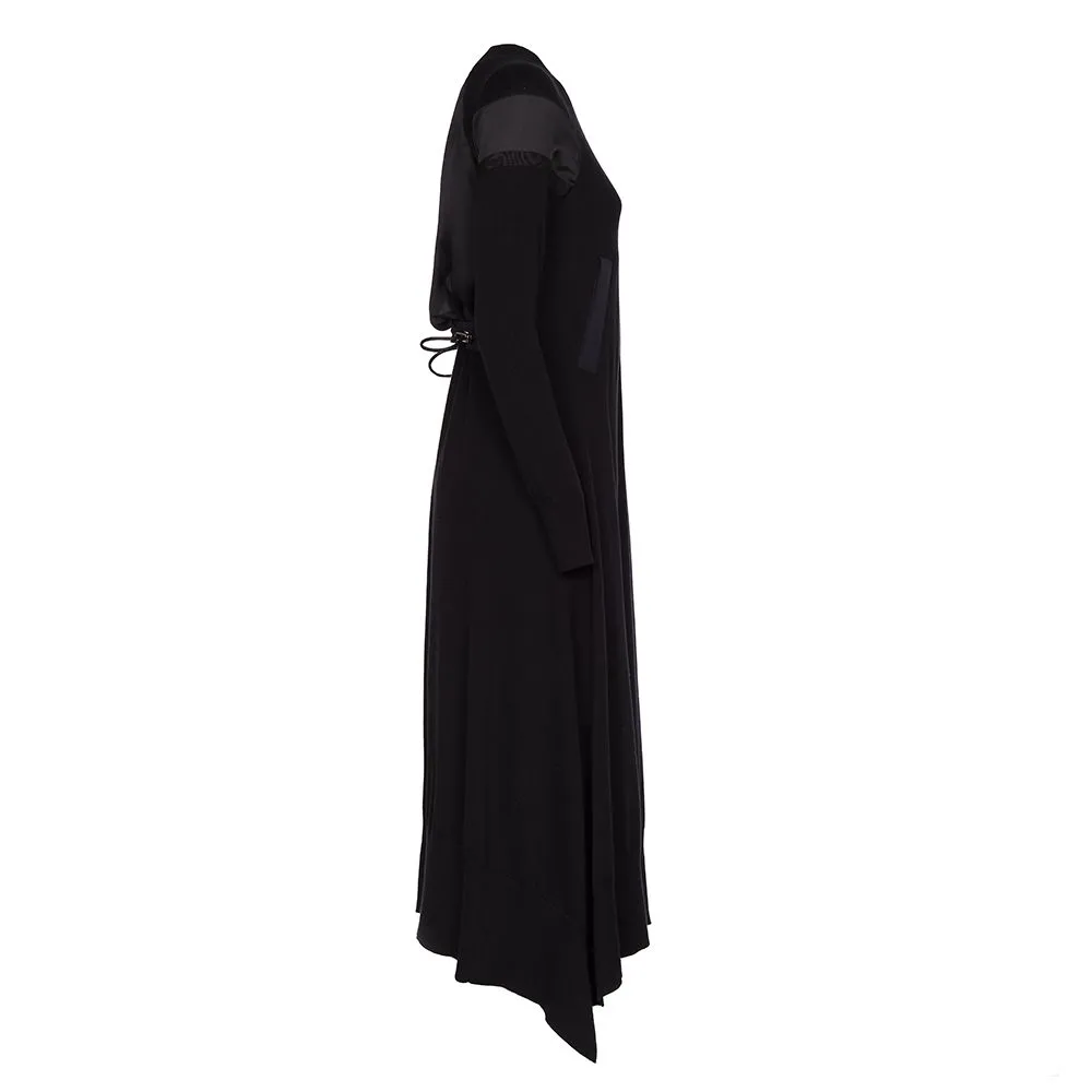 Sacai Panelled Knit Midi Dress