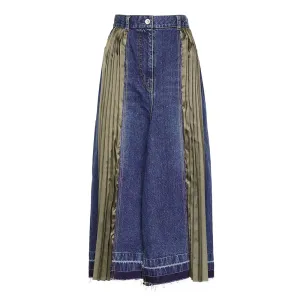 Sacai Panelled Pleat Detail Skirt