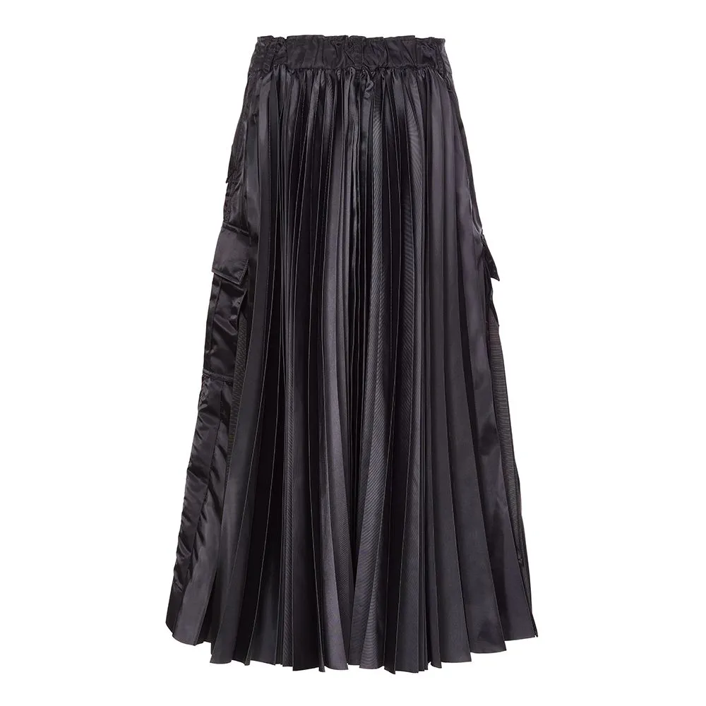 Sacai Pleat Detailed Midi Skirt