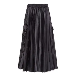 Sacai Pleat Detailed Midi Skirt