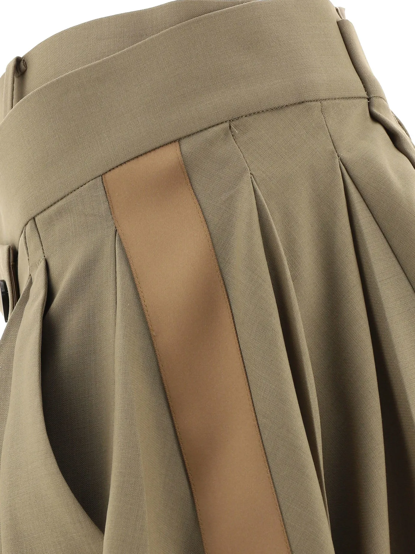 Sacai Pleat-Detailed Wrapped Skort