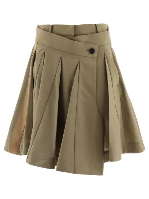 Sacai Pleat-Detailed Wrapped Skort