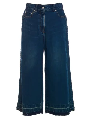 Sacai Wide Leg Cropped Jeans