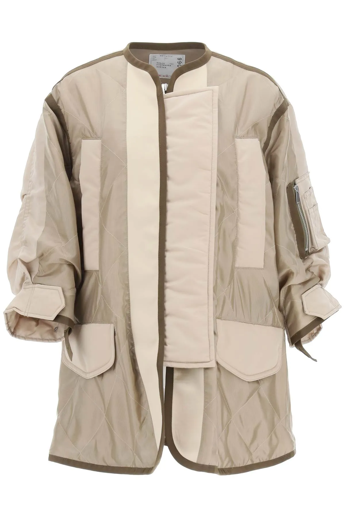Sacai Zip Embellished Oversized Jacket