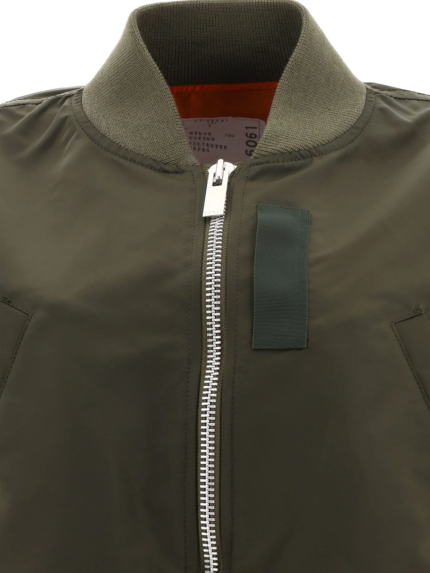 Sacai Zip-Up Cropped Bomber Jacket