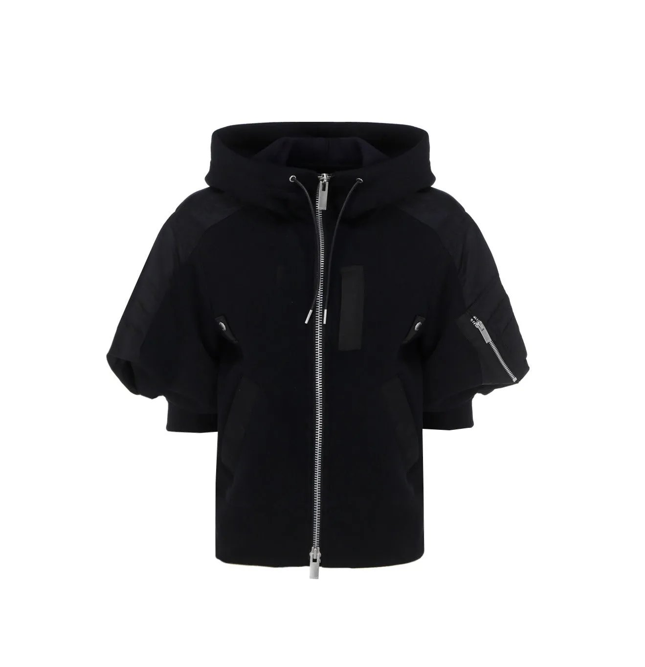 Sacai Zip-Up Straight Hem Hoodie