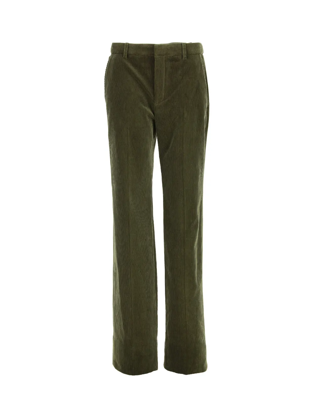 Saint Laurent Button Detailed Straight Leg Trousers