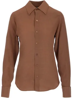 Saint Laurent Crepe De Chine Fitted Shirt