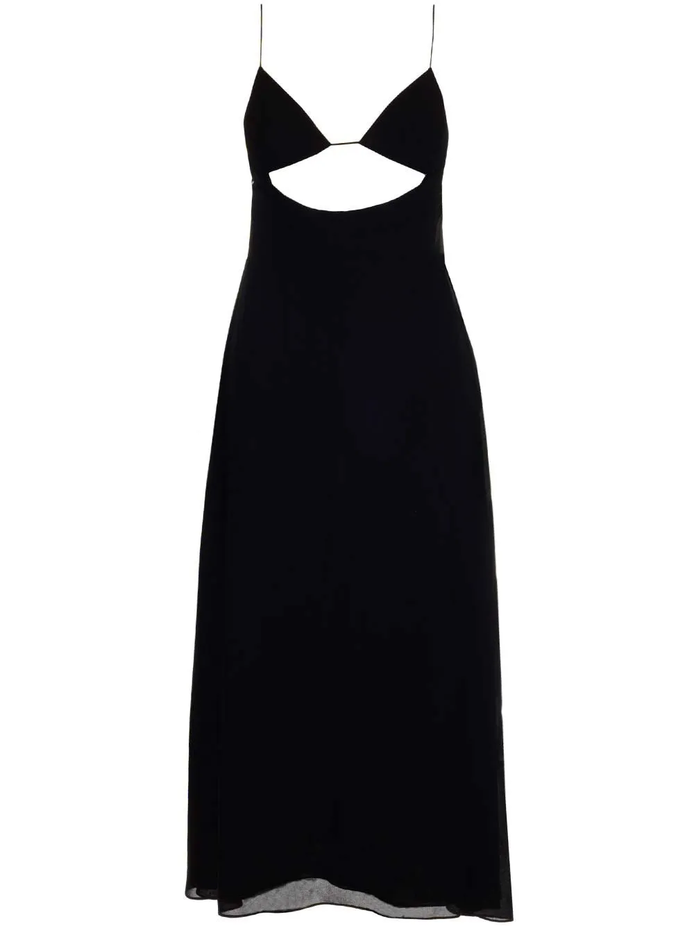 Saint Laurent Cut-Out Detailed Open Back Dress