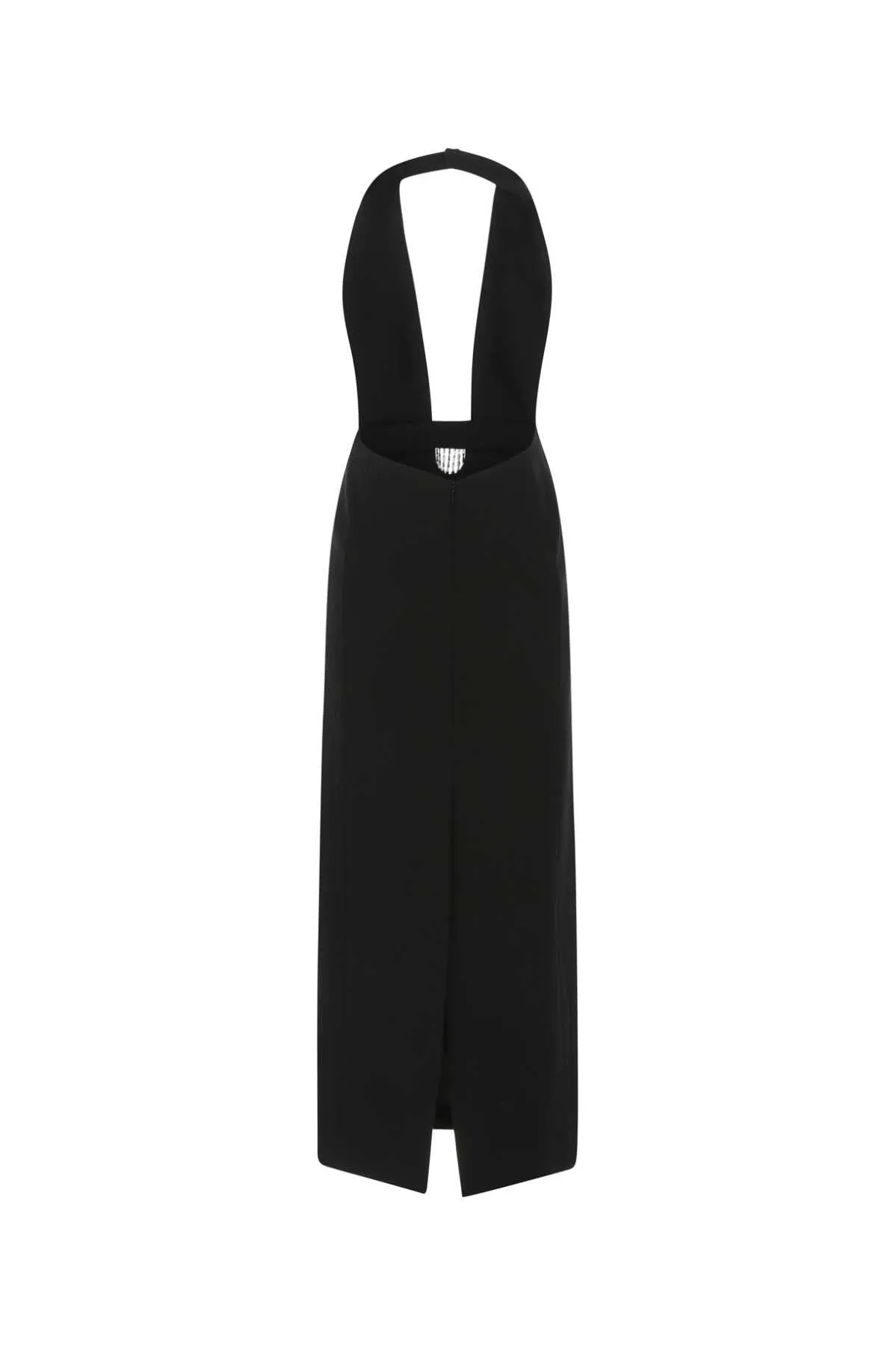 Saint Laurent Embellished Cut-Out Halterneck Dress