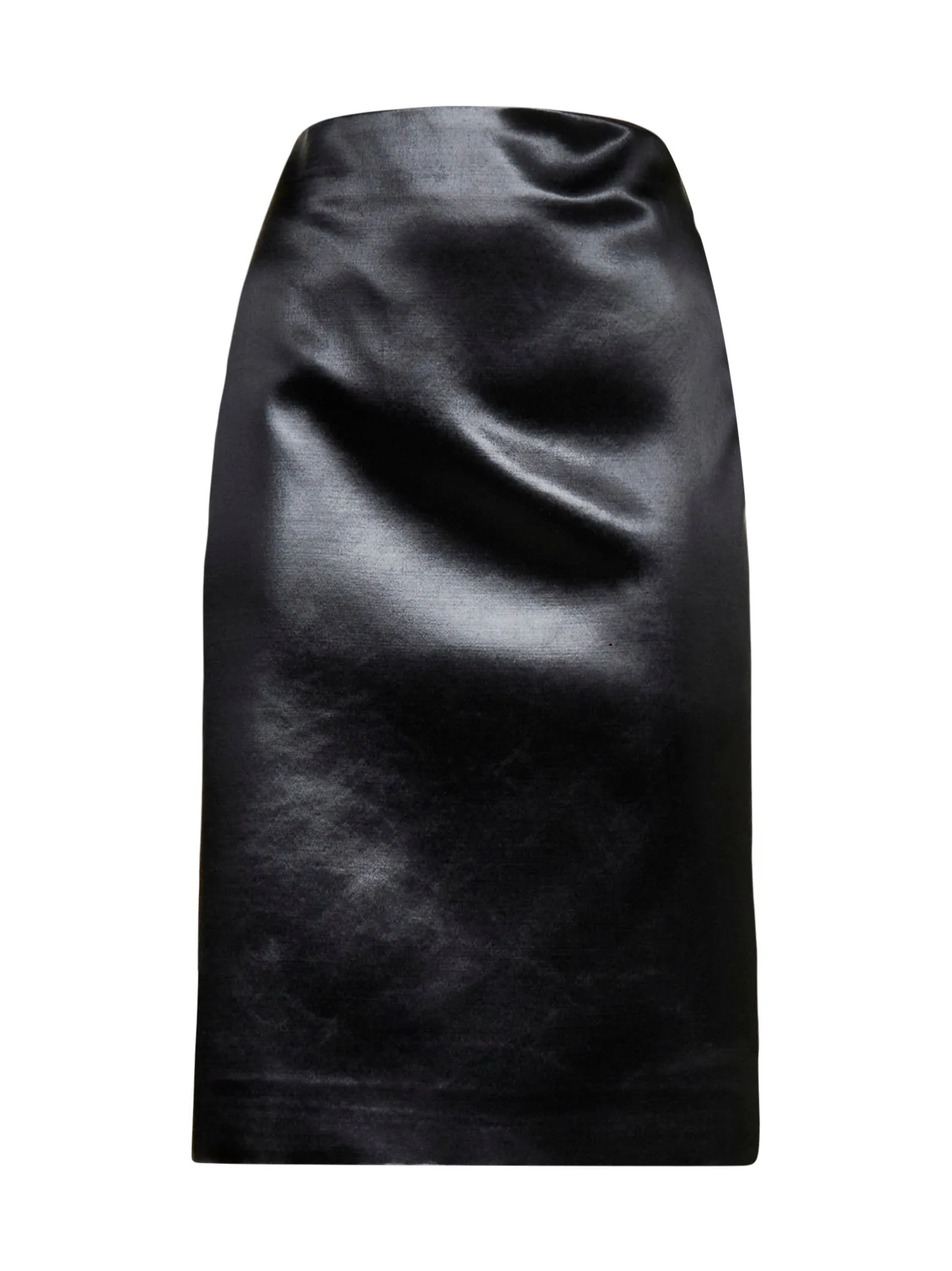 Saint Laurent High Waist Midi Pencil Skirt