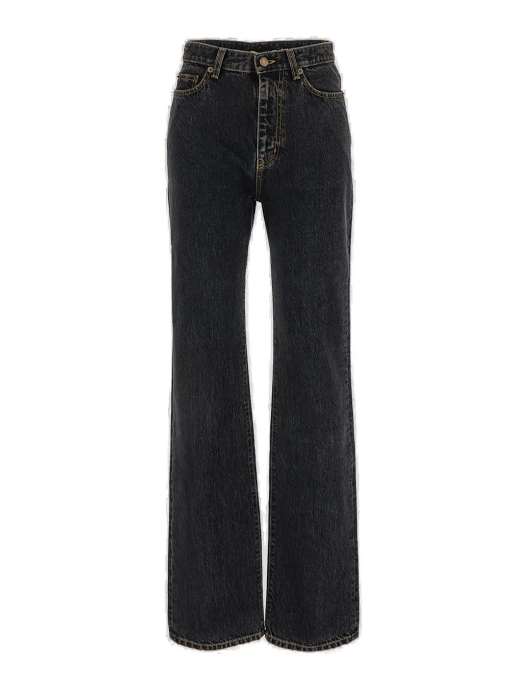 Saint Laurent High Waist Straight Leg Jeans