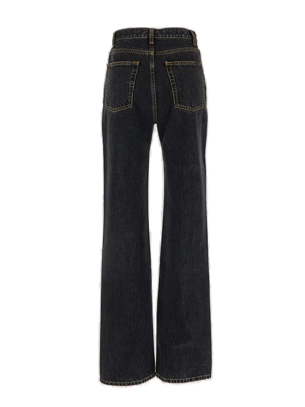 Saint Laurent High Waist Straight Leg Jeans