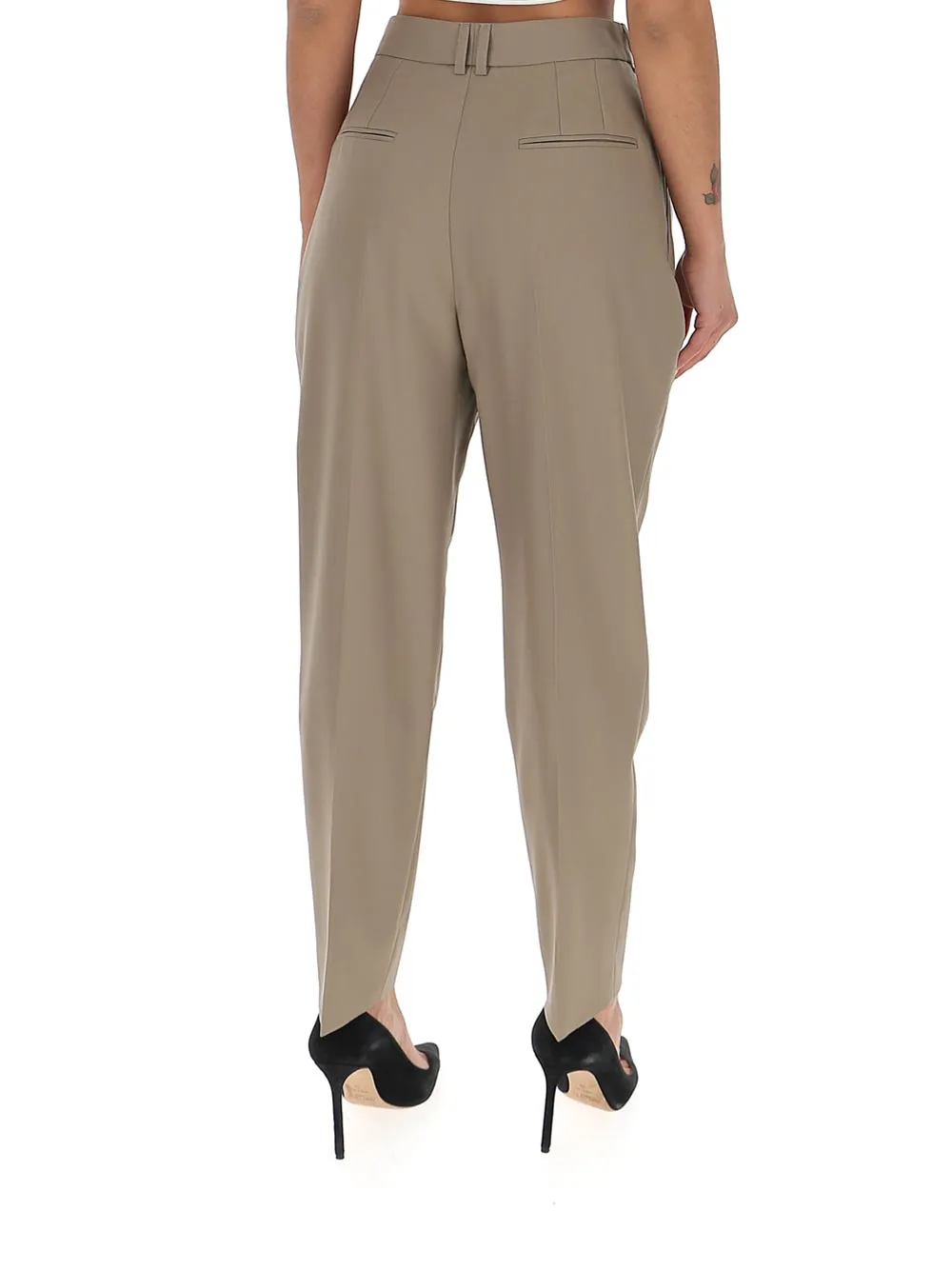 Saint Laurent High-Waisted Cropped Pants