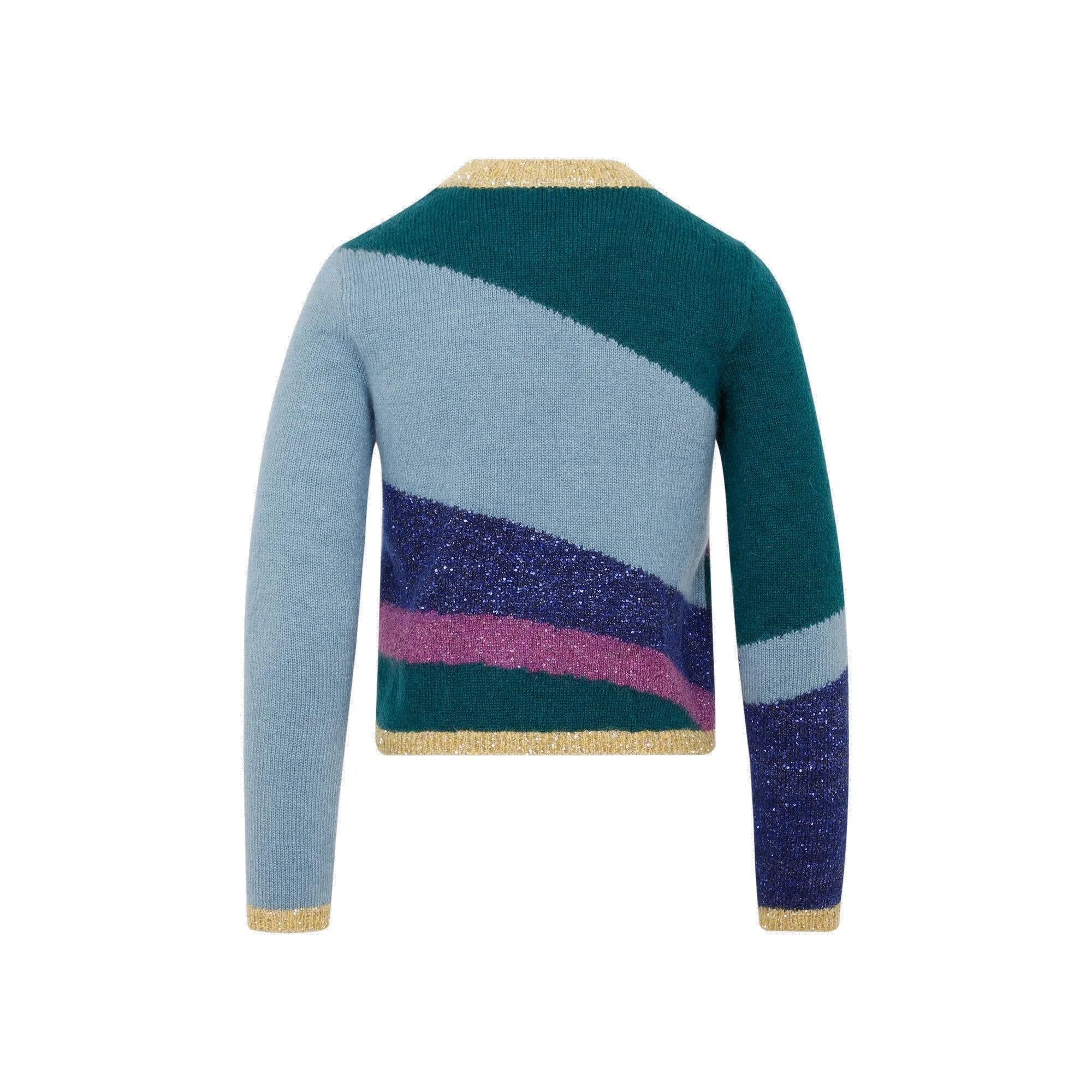 Saint Laurent Jacquard Sequined Sweater