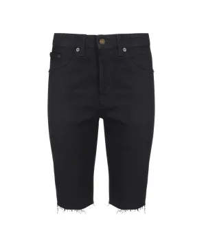 Saint Laurent Knee-Length Denim Cycling Shorts