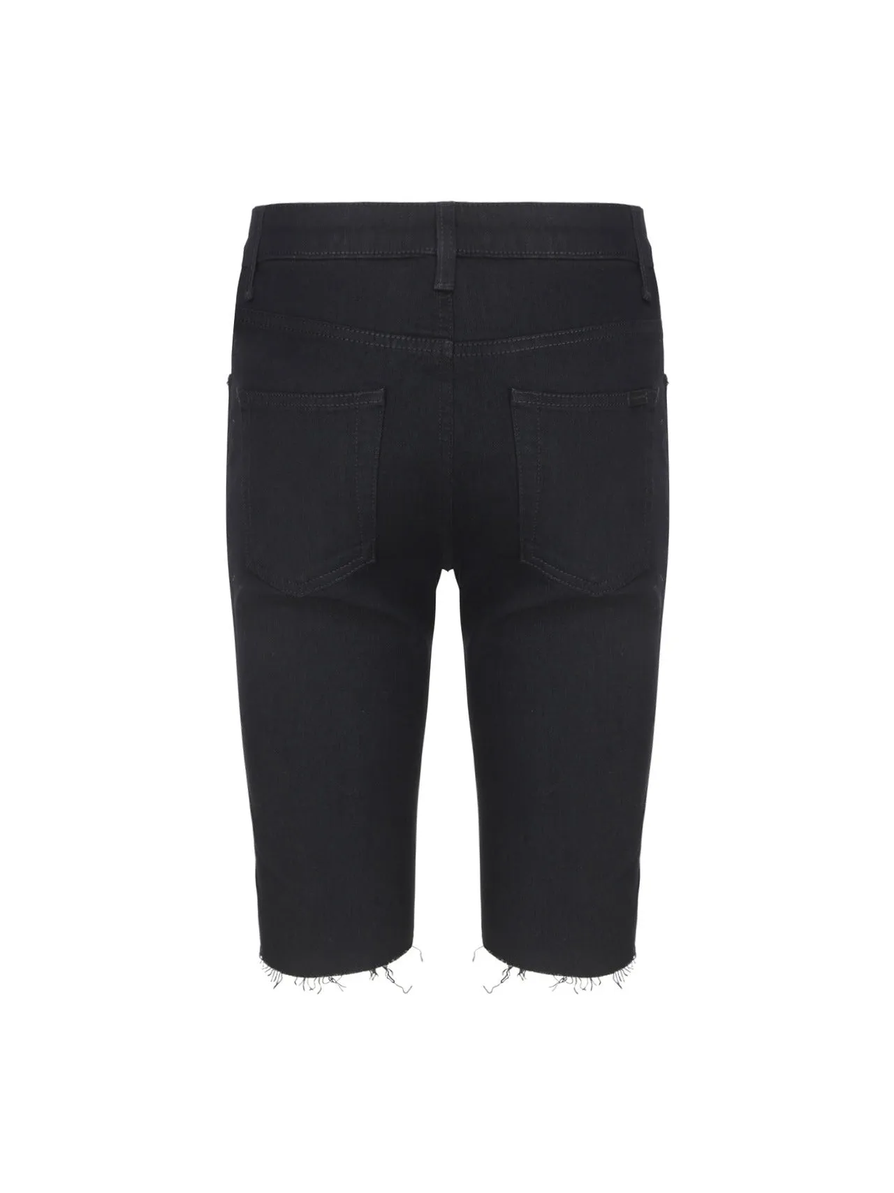 Saint Laurent Knee-Length Denim Cycling Shorts