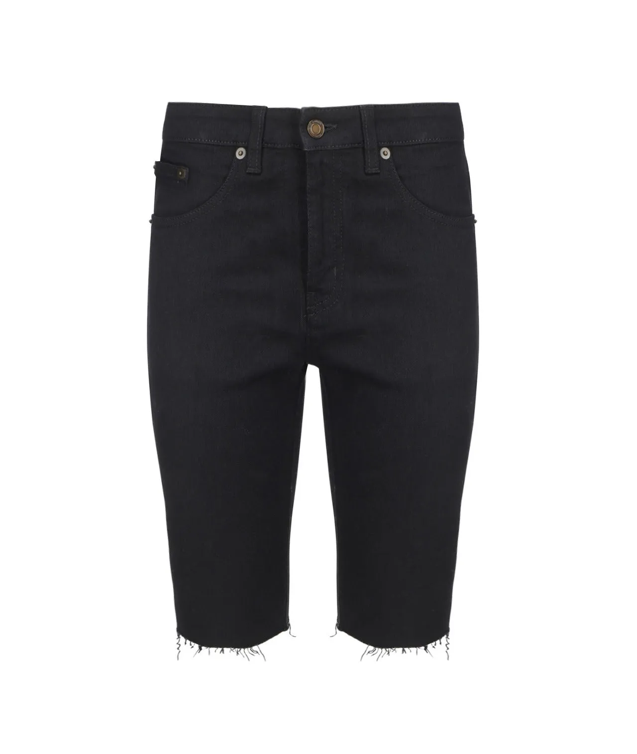 Saint Laurent Knee-Length Denim Cycling Shorts