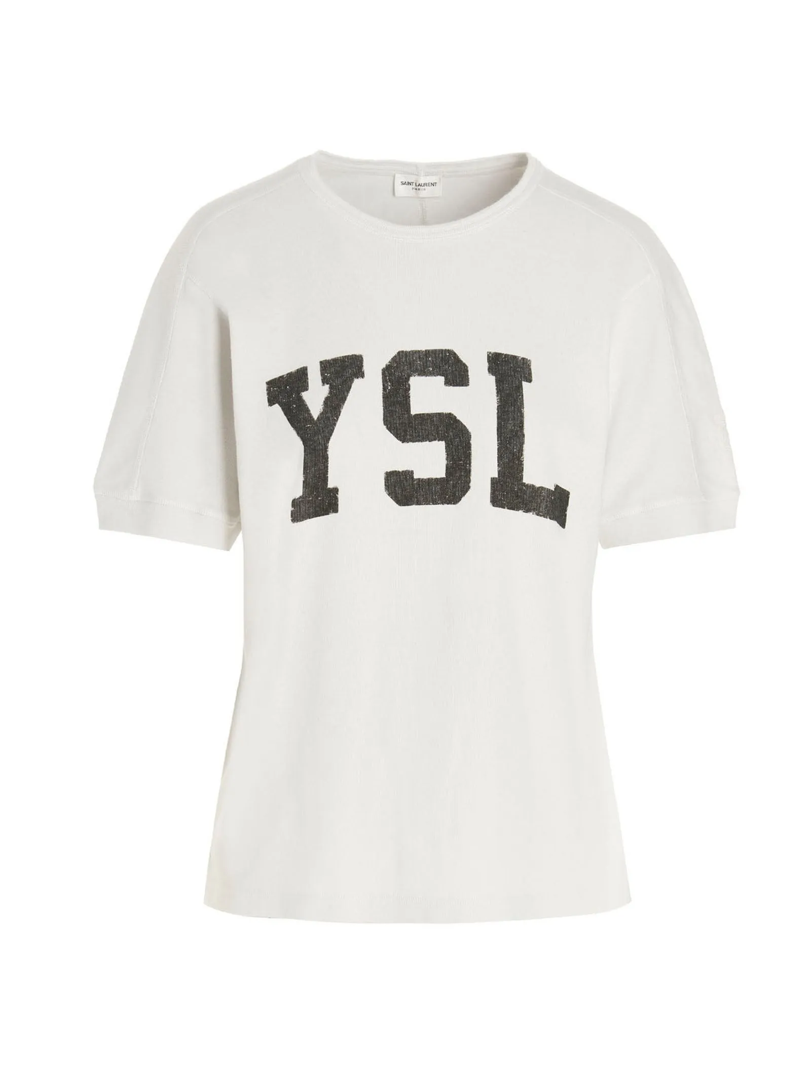 Saint Laurent Logo Printed Crewneck T-Shirt