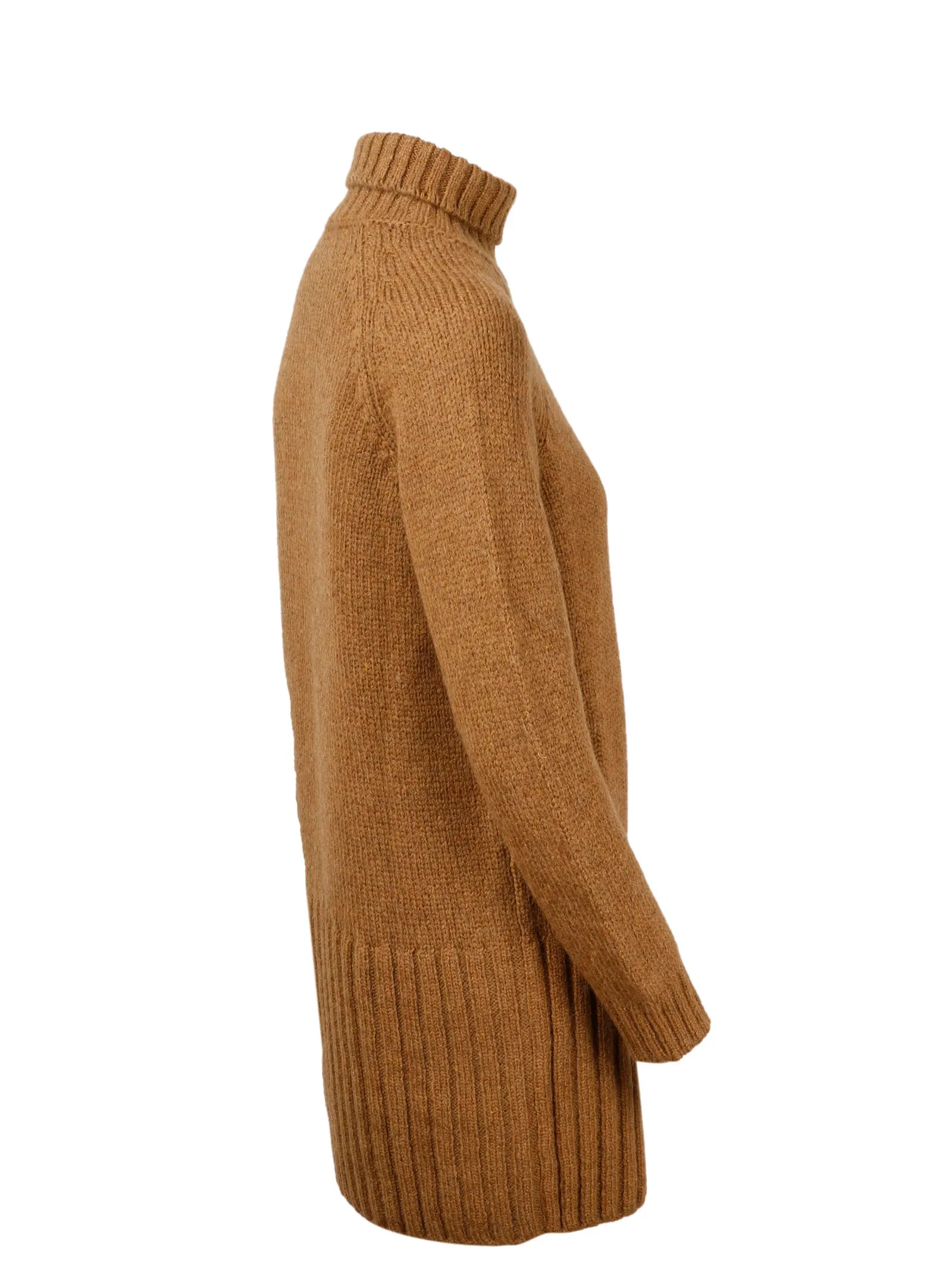 Saint Laurent Roll-Neck Chunky Knit Dress