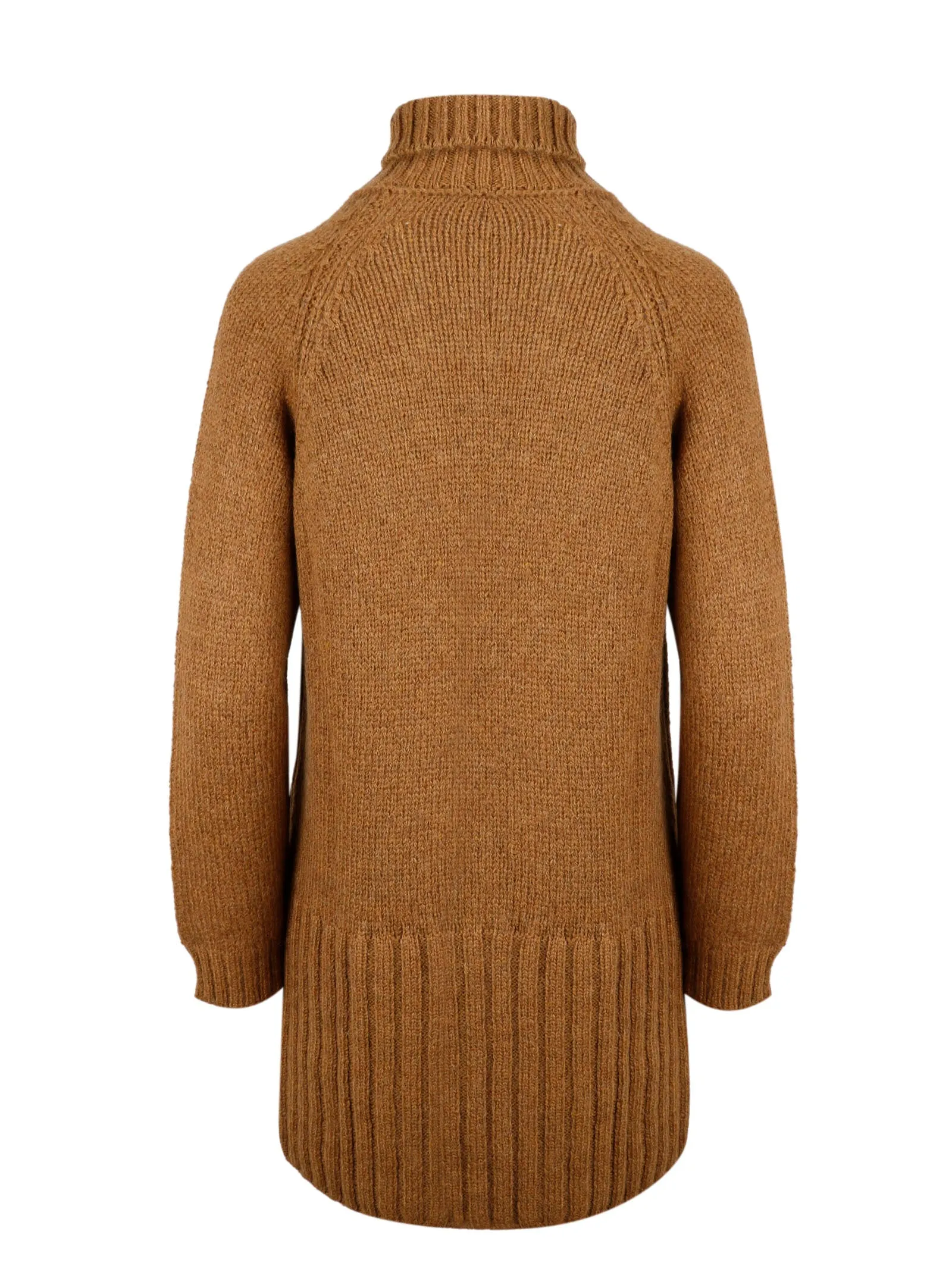 Saint Laurent Roll-Neck Chunky Knit Dress