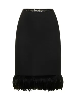 Saint Laurent Straight-Cut Midi Skirt