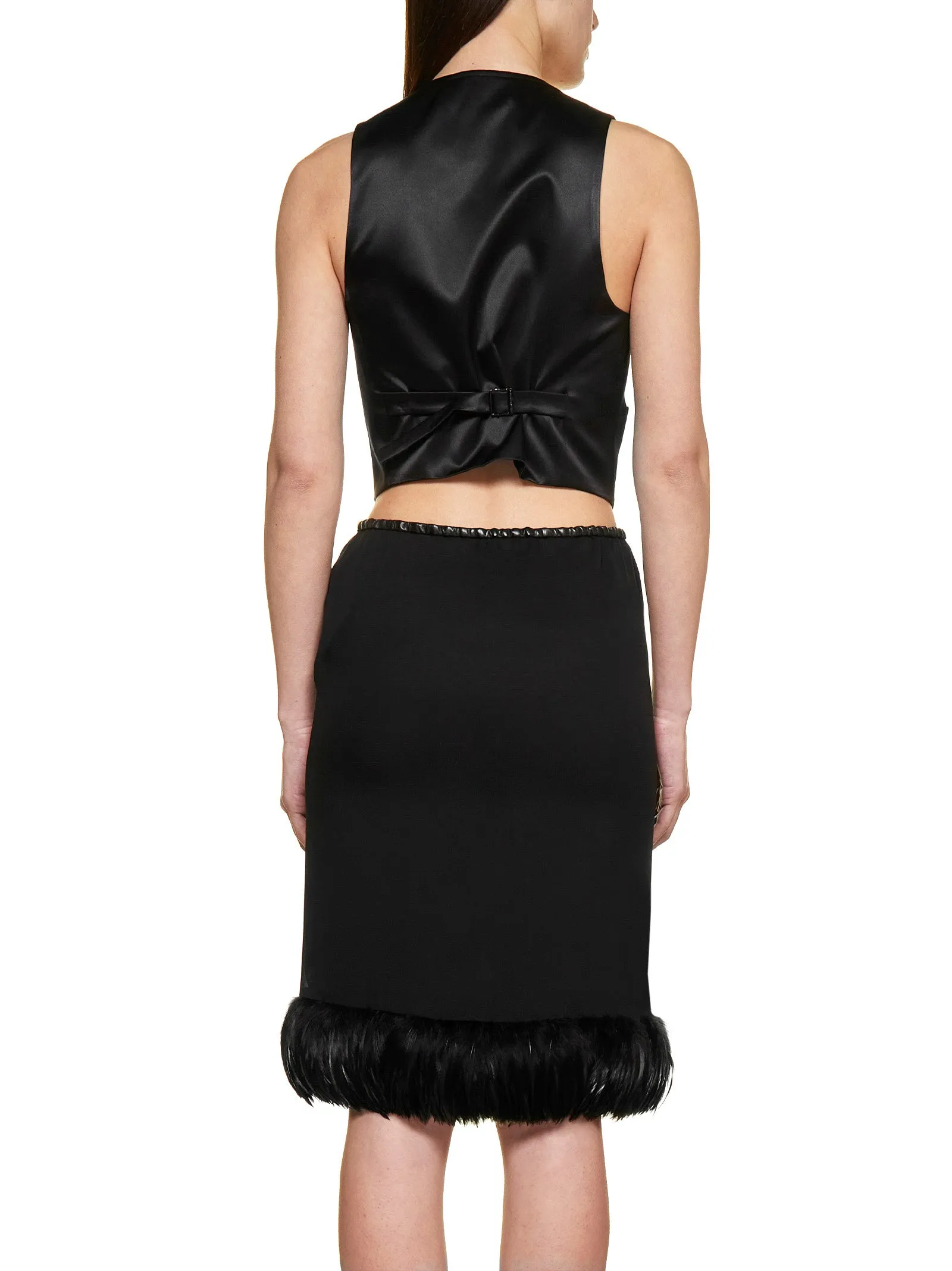 Saint Laurent Straight-Cut Midi Skirt