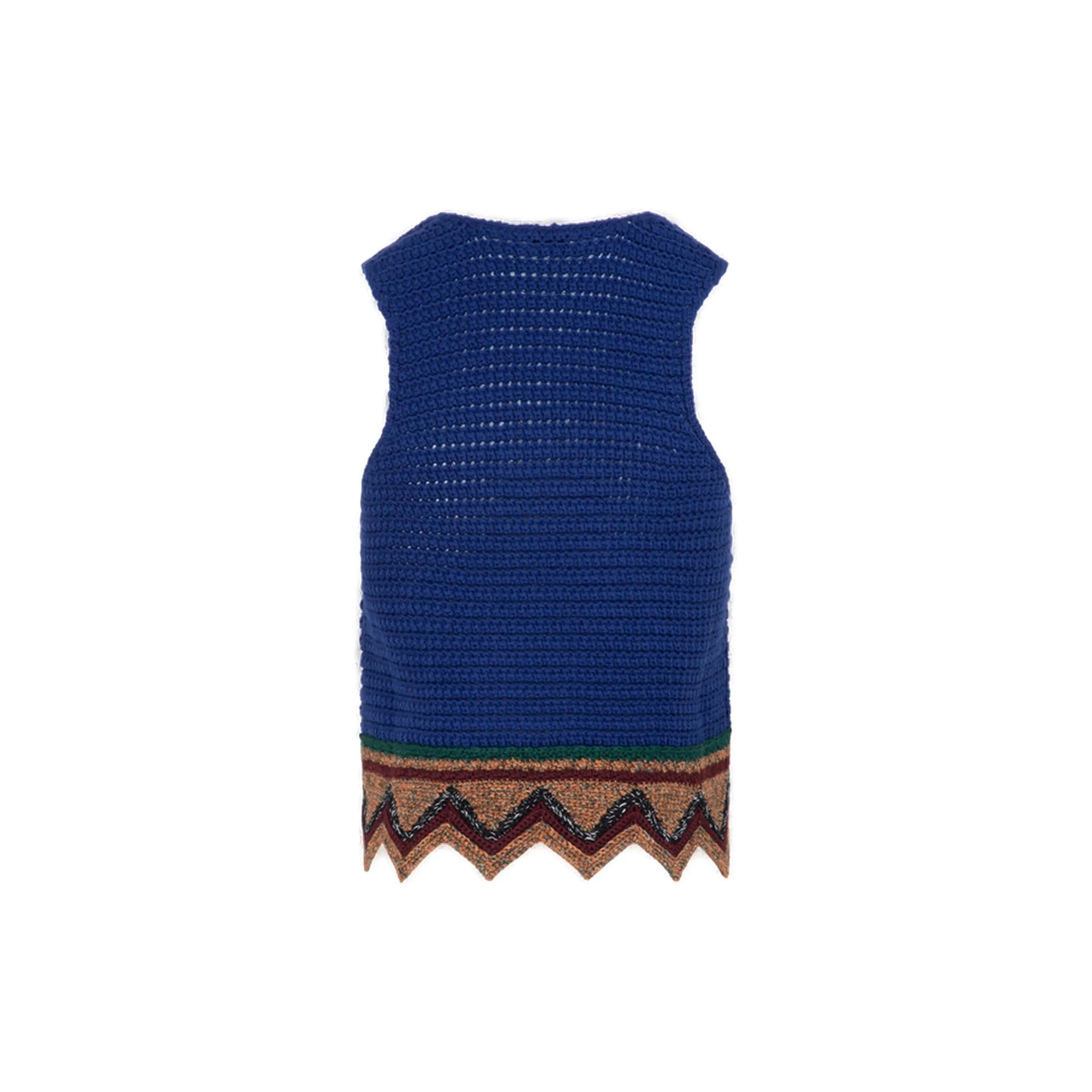 Saint Laurent Zigzag Hem Knitted Tank Top