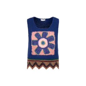 Saint Laurent Zigzag Hem Knitted Tank Top