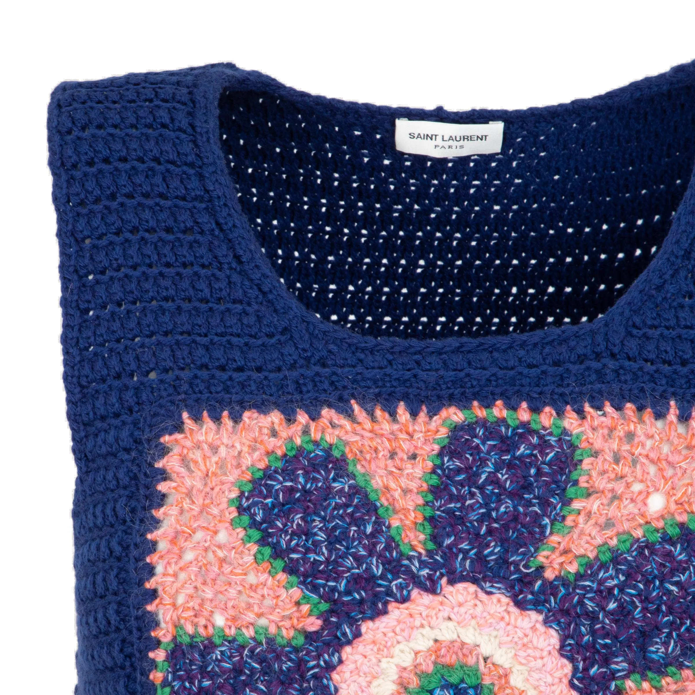 Saint Laurent Zigzag Hem Knitted Tank Top