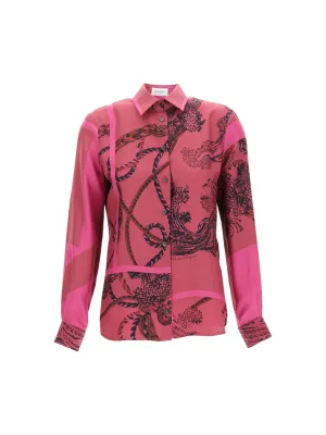 Salvatore Ferragamo Allover Graphic Printed Buttoned Shirt