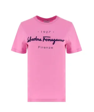 Salvatore Ferragamo Logo Detailed Crewneck T-Shirt