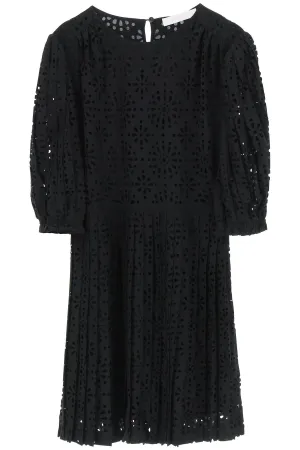 See By Chlo Allover Floral Pattern Pleated Dress