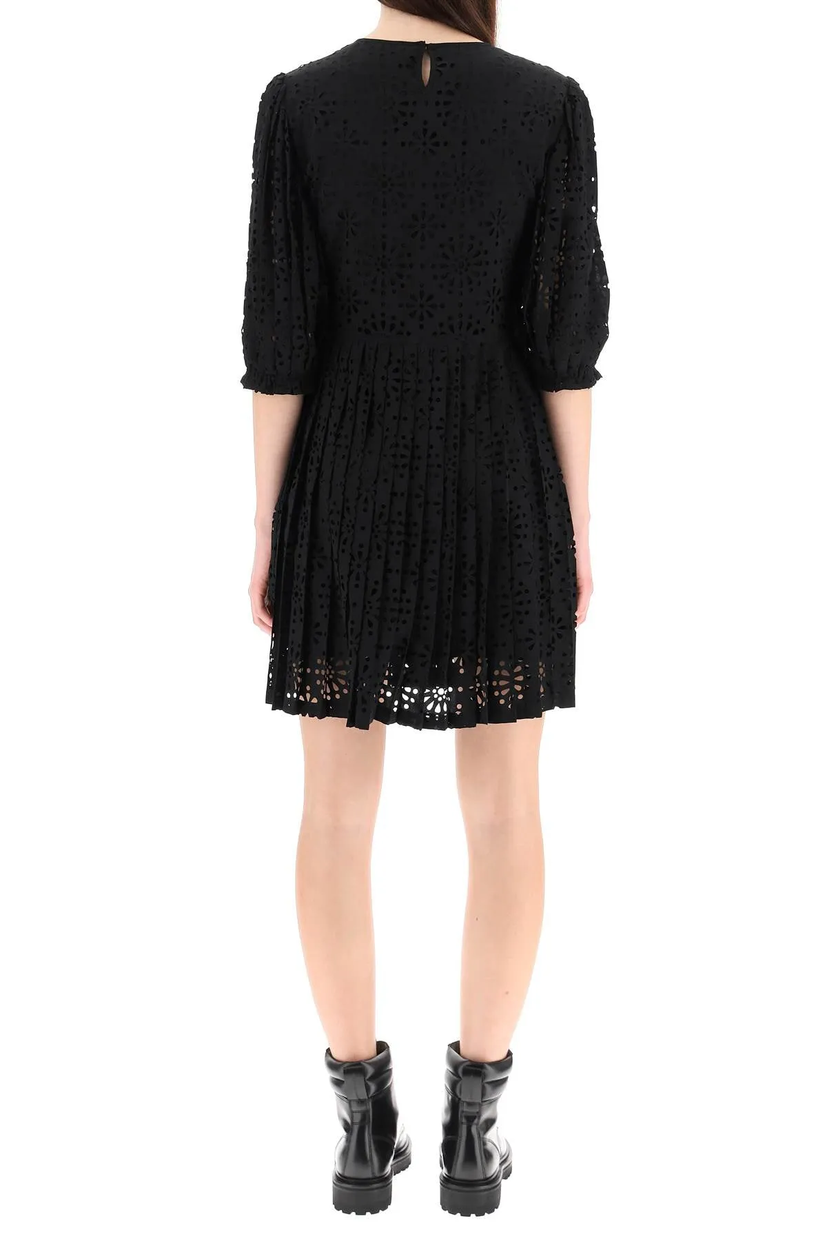 See By Chlo Allover Floral Pattern Pleated Dress
