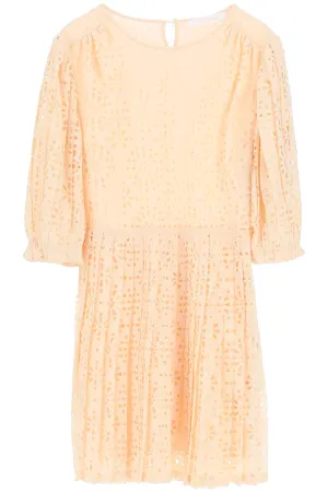 See By Chlo Allover Floral Patterned Pleated Dress