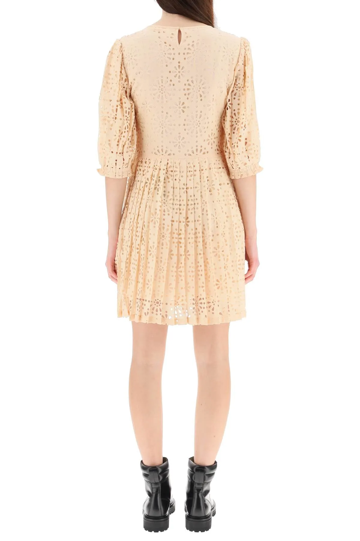 See By Chlo Allover Floral Patterned Pleated Dress