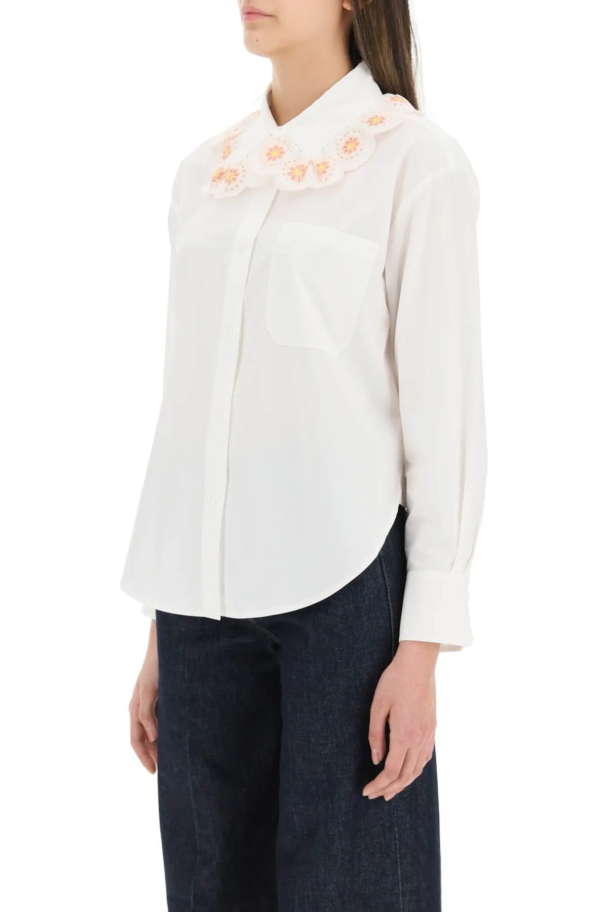 See By Chlo Broderie Detailed Buttoned Shirt