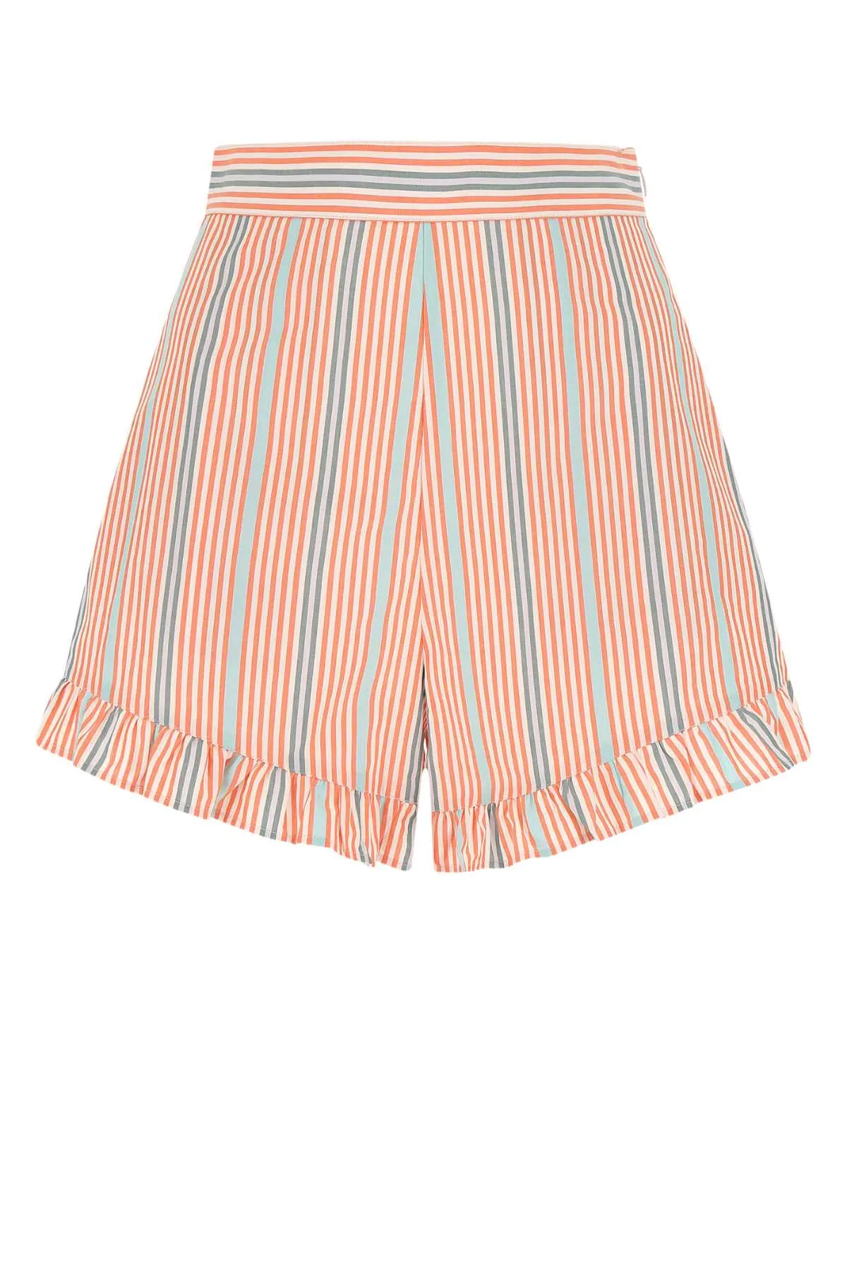 See By Chlo High Waist Striped Flared Shorts